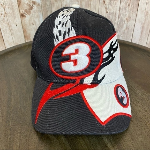 Dale Earnhardt 3 Strapback Flames Checkered Cap - Picture 1 of 8